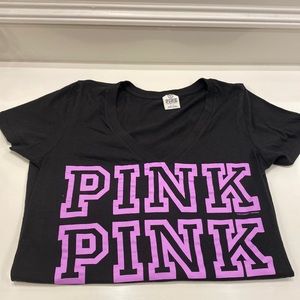 Pink neck T-shirt